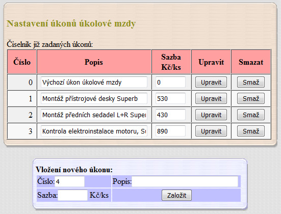 Dochzkov systm Dochzka 3000 - selnk kon kolov mzdy